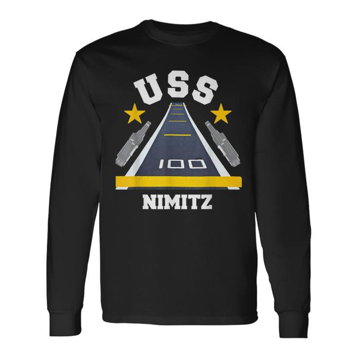 Uss Nimitz Aircraft Carrier Military Veteran Long Sleeve T-Shirt Gifts ideas