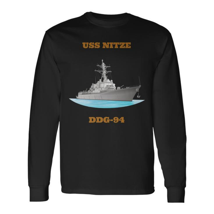Uss Nitze Ddg-94 Navy Sailor Veteran Long Sleeve T-Shirt