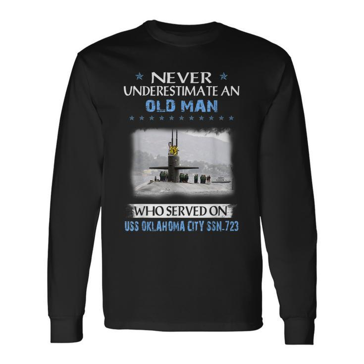 Uss Oklahoma City Ssn-723 Submarine Veterans Day Father Day Long Sleeve T-Shirt