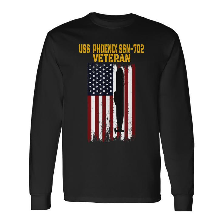 Uss Phoenix Ssn-702 Submarine Veterans Day Fathers Day Long Sleeve T-Shirt