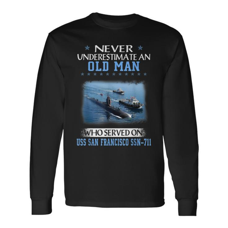 Uss San Francisco Ssn-711 Submarine Veterans Day Father Day Long Sleeve T-Shirt