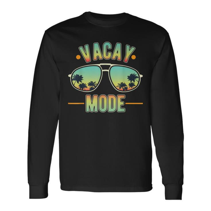 Vacay Mode Cruise Beach Island Summer Vacation Long Sleeve T-Shirt T-Shirt