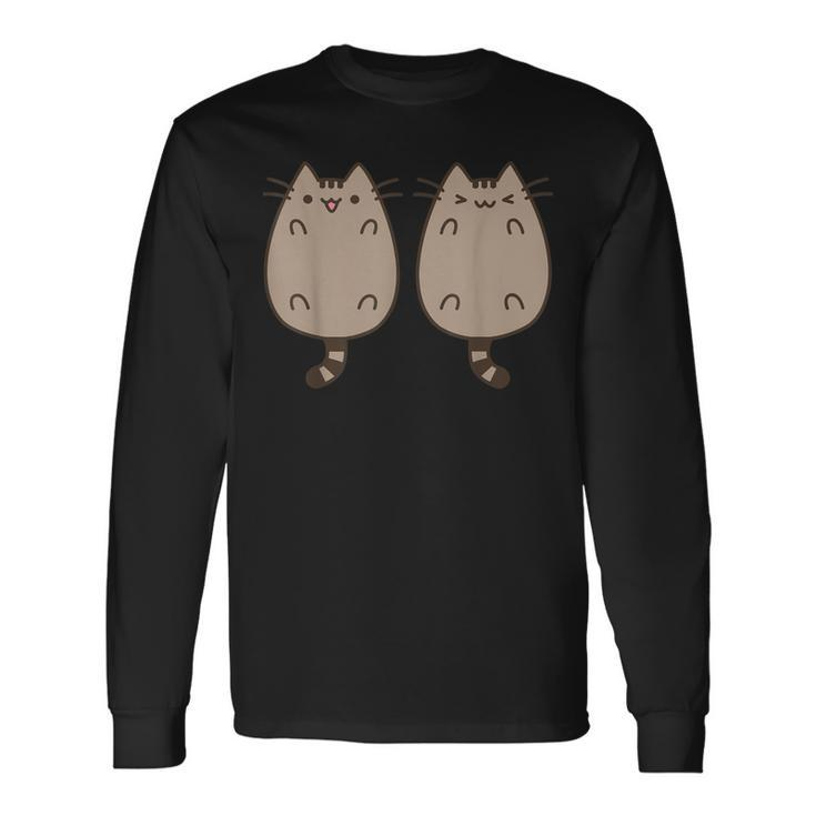 Valentines Day Couples Cat Kitty Kitten Cat Lover Long Sleeve T-Shirt Gifts ideas