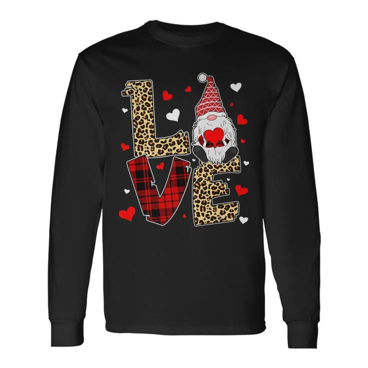 Valentines Day Love Gnome Valentine For Her Him Long Sleeve T-Shirt Gifts ideas