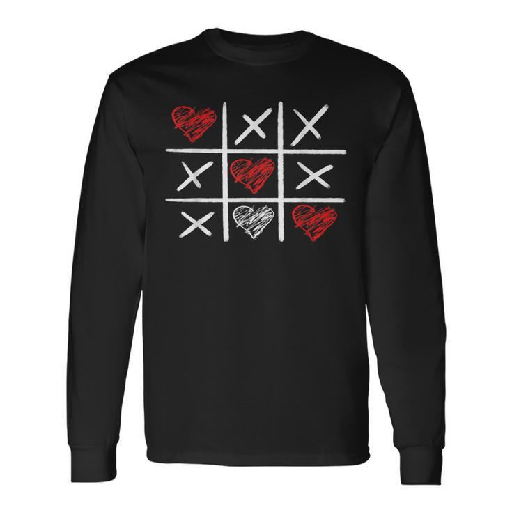 Valentines Day Tic-Tac-Toe Xo-Xo Valentine Long Sleeve T-Shirt