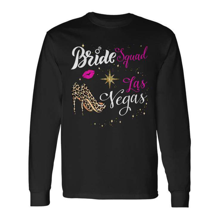 Vegas Bride Squad 2023 Married In Vegas Bachelorette Party Long Sleeve T-Shirt T-Shirt
