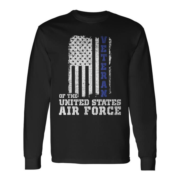 Veteran Of The United States Us Air Force Usaf  Men Women Long Sleeve T-shirt Graphic Print Unisex