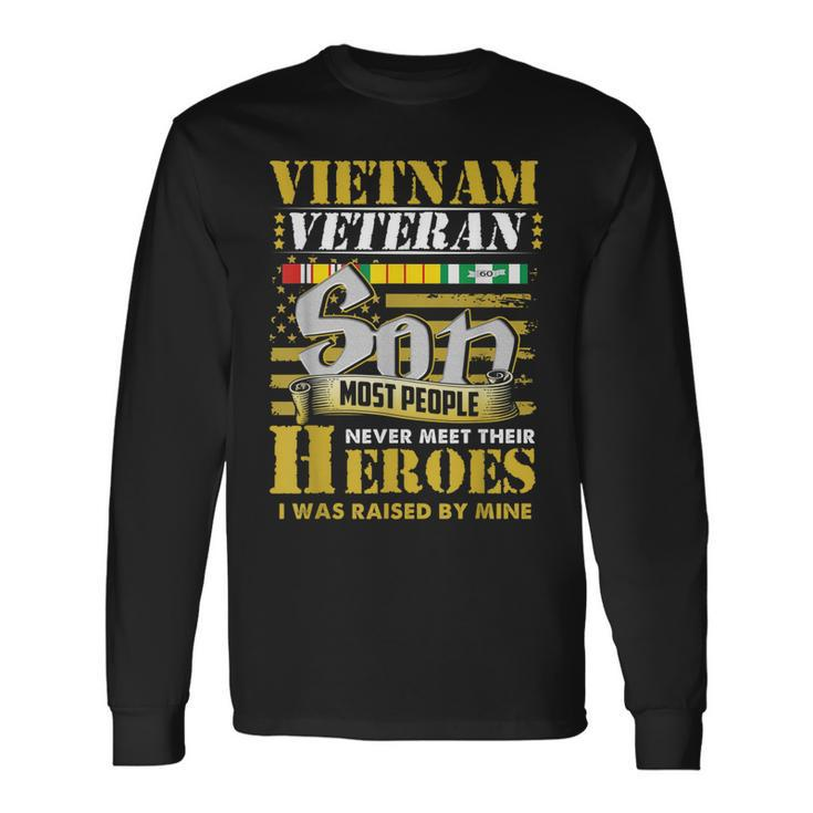 Vietnam Veterans Son Vietnam Vet Long Sleeve T-Shirt Gifts ideas
