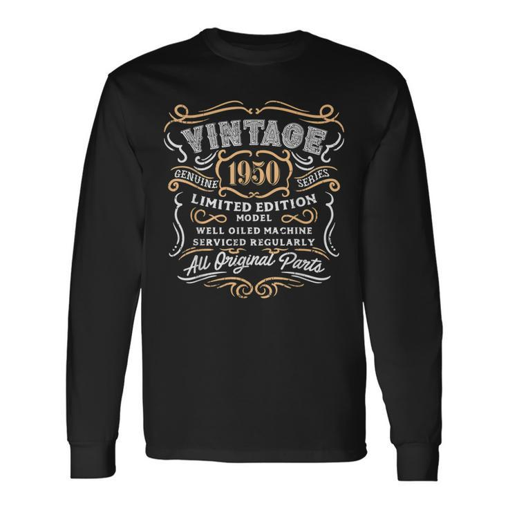 Vintage 1950 Retro 70Th Birthday Long Sleeve T-Shirt Gifts ideas