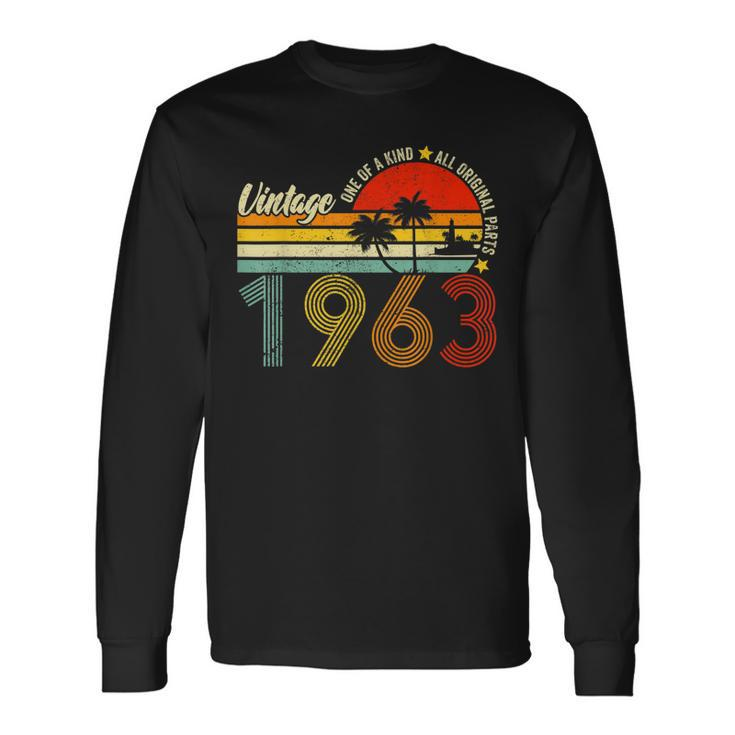 Vintage 1963 Limited Edition 60Th Birthday 60 Year Old Men Long Sleeve T-Shirt