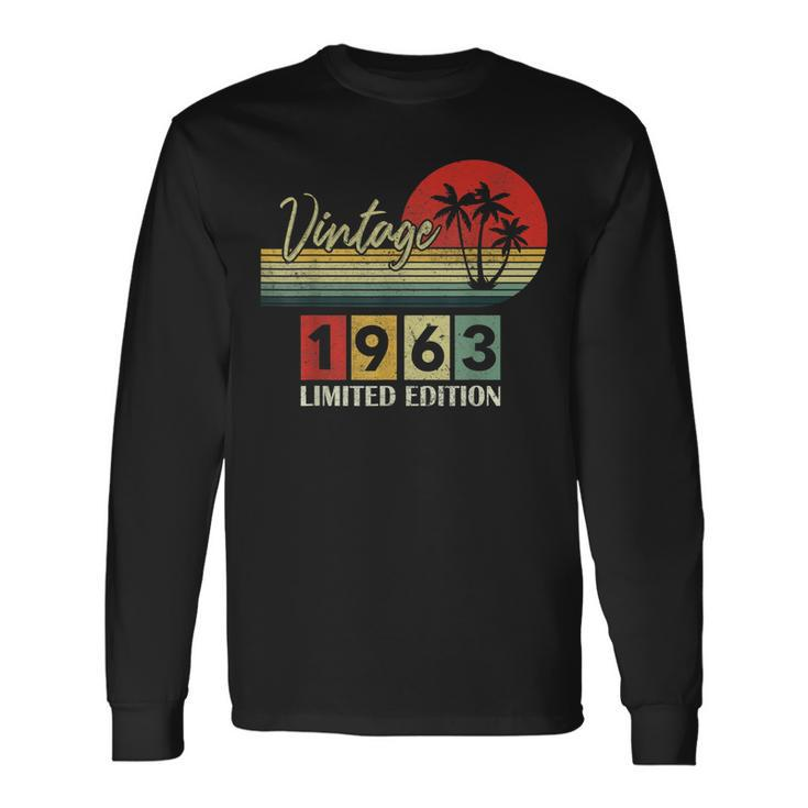 Vintage 1963 Limited Edition 60Th Birthday 60 Years Old V3 Long Sleeve T-Shirt