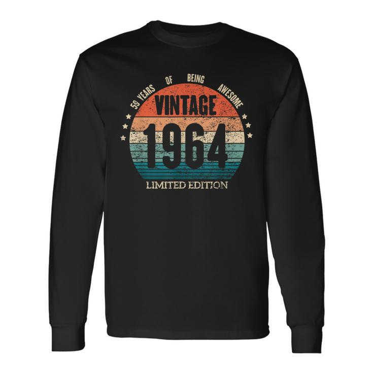 Vintage 1964 Limited Edition 59 Year Old 59Th Birthday Long Sleeve T-Shirt