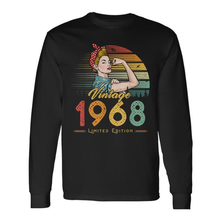 Vintage 1968 Limited Edition 1968 54Th Birthday 54 Years Old Long Sleeve T-Shirt