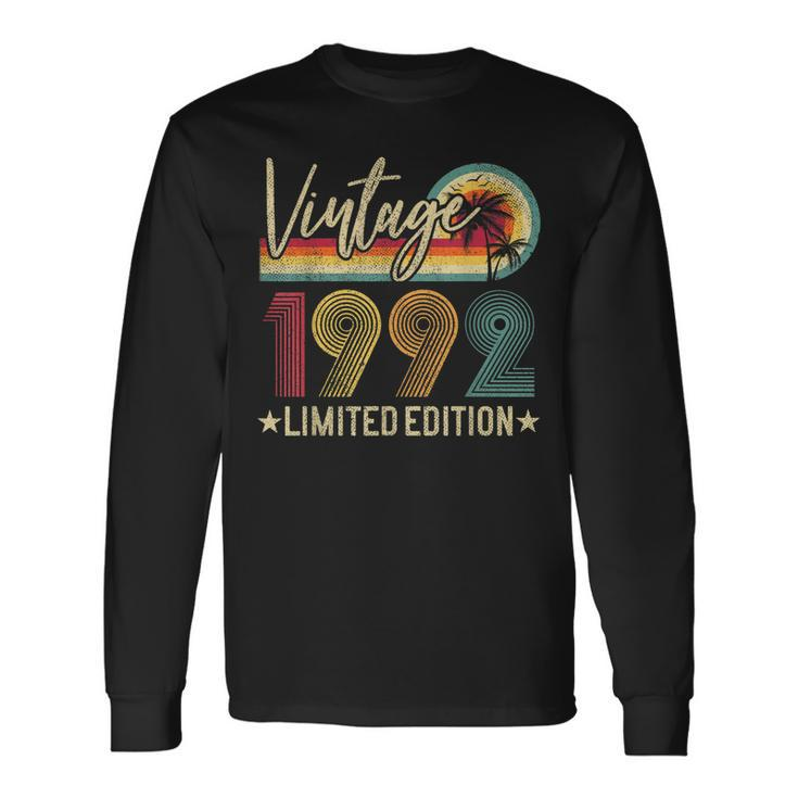Vintage 1992 30Th Birthday 30 Years Old Limited Edition Long Sleeve T-Shirt T-Shirt