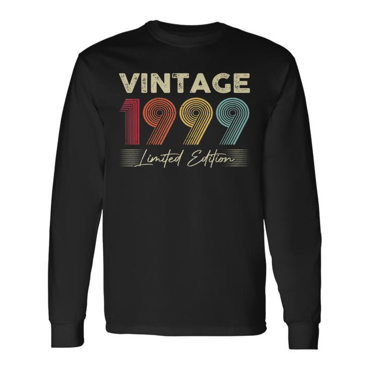Vintage 1999 Wedding Anniversary Born In 1999 Birthday Party Long Sleeve T-Shirt Gifts ideas