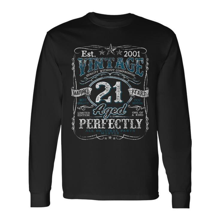 Vintage 2001 Limited Edition 21 Year Old 21St Birthday Long Sleeve T-Shirt T-Shirt