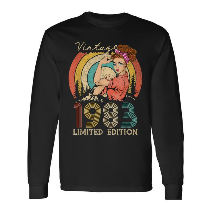 Vintage 40Th Birthday Ideas For Women Best Of 1983 Long Sleeve T-Shirt