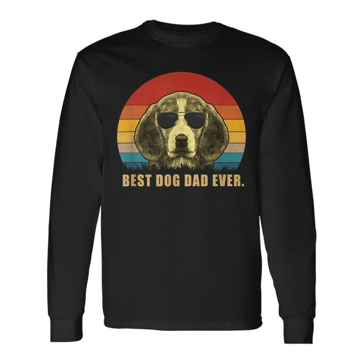Vintage Best Dog Dad Ever Beagle Long Sleeve T-Shirt T-Shirt