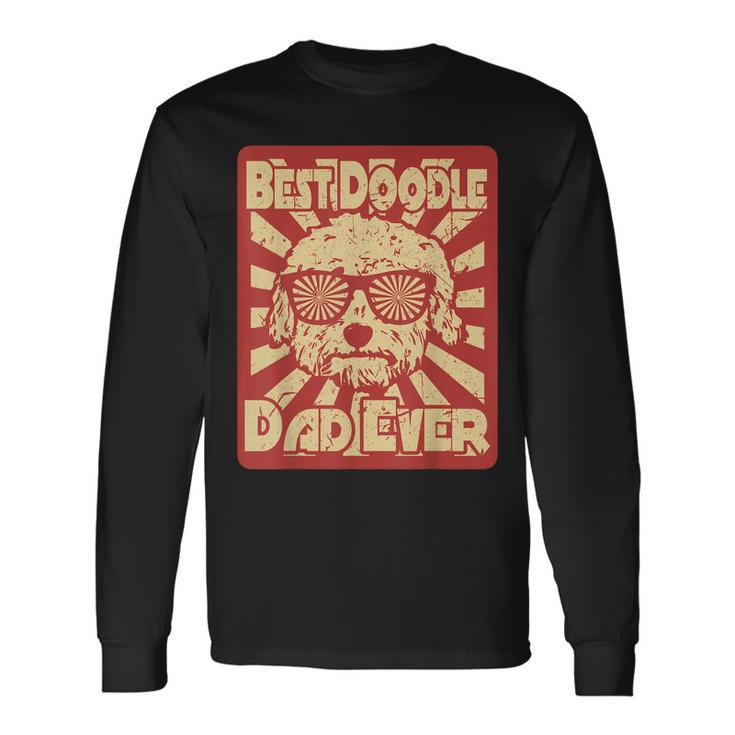 Vintage Best Doodle Dad Ever Goldendoodle Dad Long Sleeve T-Shirt T-Shirt