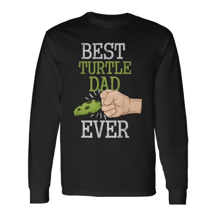 Vintage Best Turtle Dad Ever Fathers Day Animal Lovers Long Sleeve T-Shirt T-Shirt