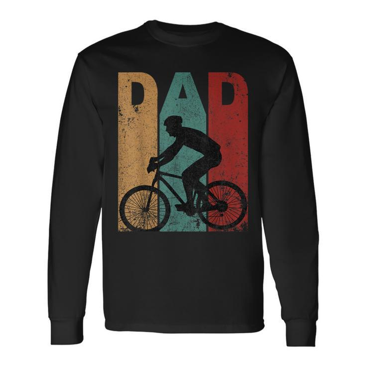 Vintage Bicycle Dad Cycling Grandpa Fathers Day 4Th Of July Long Sleeve T-Shirt