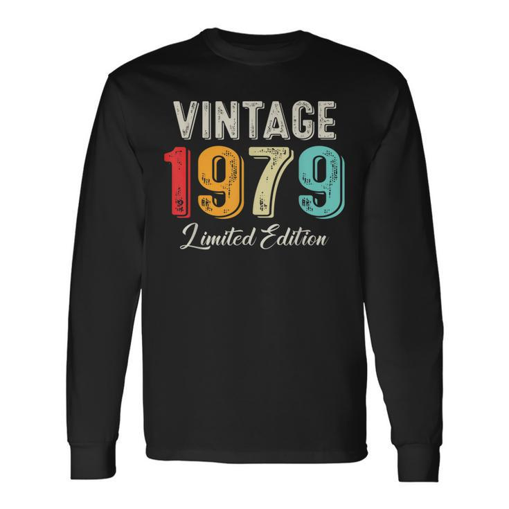 Vintage Born In 1979 Birthday Year Party Wedding Anniversary Long Sleeve T-Shirt Gifts ideas