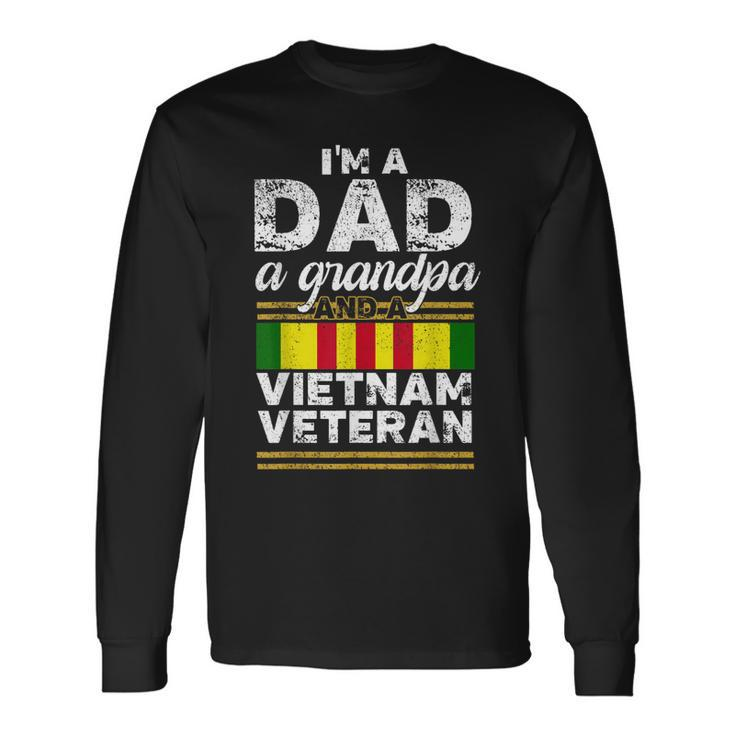 Vintage Dad Grandpa Vietnam Veteran Men Long Sleeve T-Shirt