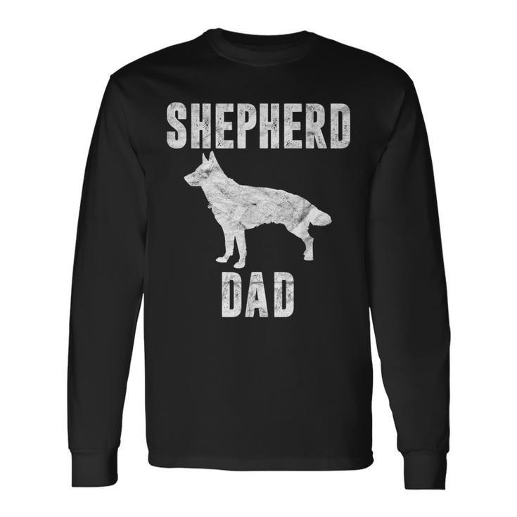Vintage German Shepherd Dad Dog Daddy Shepard Father Long Sleeve T-Shirt