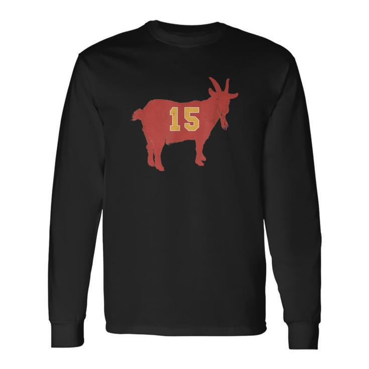 Vintage Grunge Goat 15 Red And Gold Long Sleeve T-Shirt