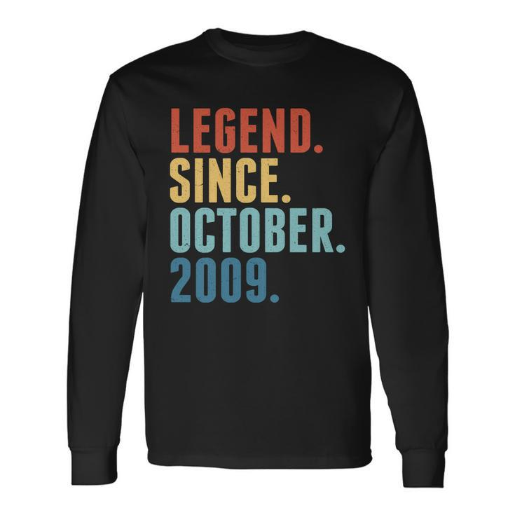 Vintage Legend Since October 2009 Birthday Long Sleeve T-Shirt Gifts ideas