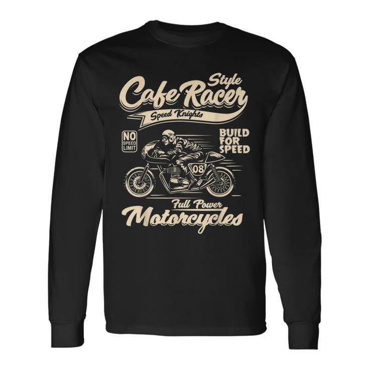 Vintage Motorcycle T Biker T Cafe Racer Long Sleeve T-Shirt