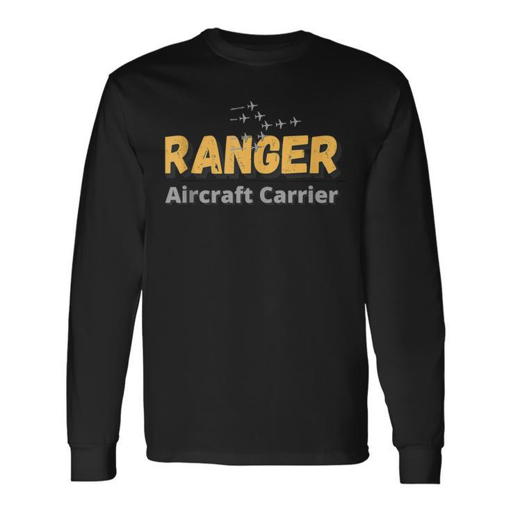 Vintage Navy Aircraft Carrier Uss Ranger Long Sleeve T-Shirt