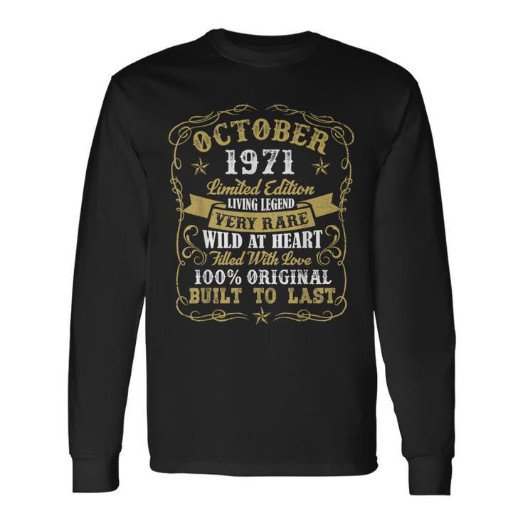 Vintage October Shirt 1971 Birthday For 48 Yrs Old Long Sleeve T-Shirt T-Shirt