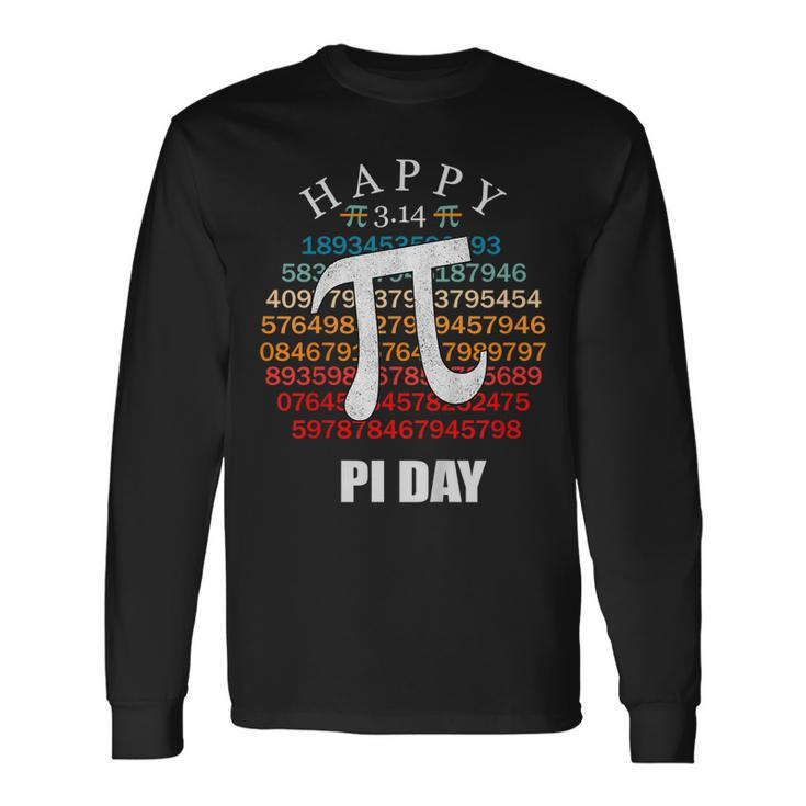 Vintage Pi Day Shirt Math Techer Happy Pi Day Long Sleeve T-Shirt T-Shirt
