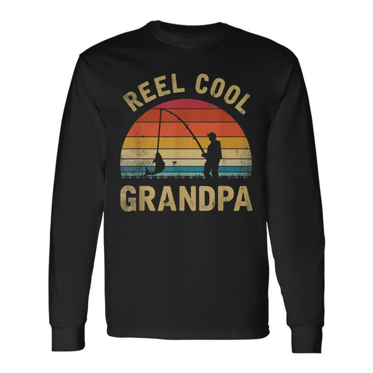 Vintage Reel Cool Grandpa Fish Fishing Shirt Fathers Day Gi Long Sleeve T-Shirt T-Shirt