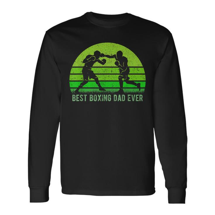 Vintage Retro Best Boxing Dad Ever DadFathers Day Long Sleeve T-Shirt T-Shirt