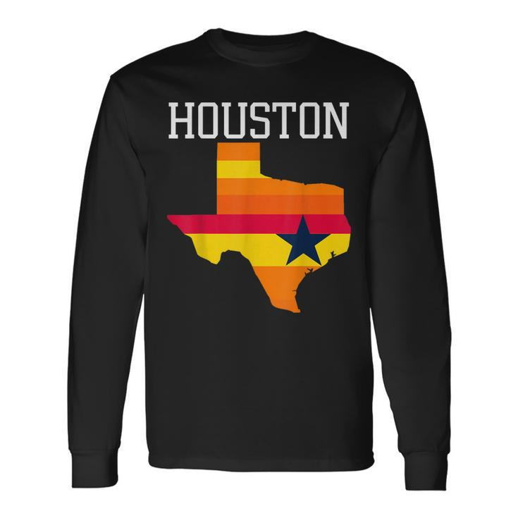 Vintage Retro Houston Texas Long Sleeve T-Shirt