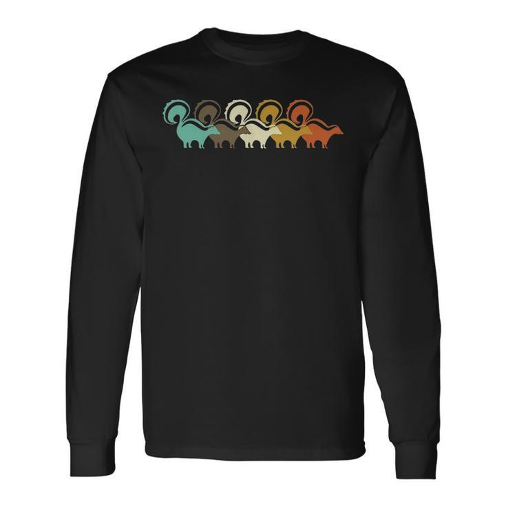 Vintage Retro Skunk Animal Lover Zookeeper Long Sleeve T-Shirt Gifts ideas