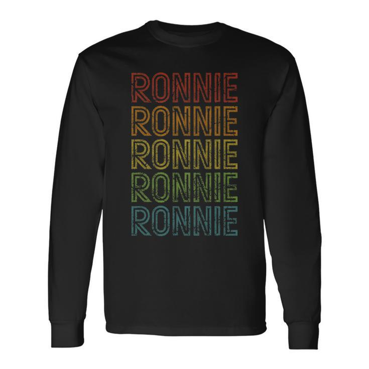 Vintage Ronnie Cool Name Birthday Long Sleeve T-Shirt