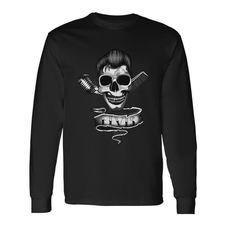 Vintage Skulls Legend Cool Graphic Long Sleeve T-Shirt