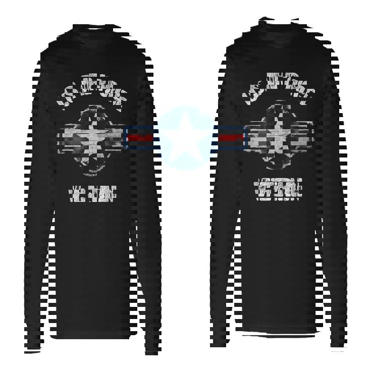Vintage Us Air Force Veteran Vintage Usaf Veteran Long Sleeve T-Shirt T-Shirt