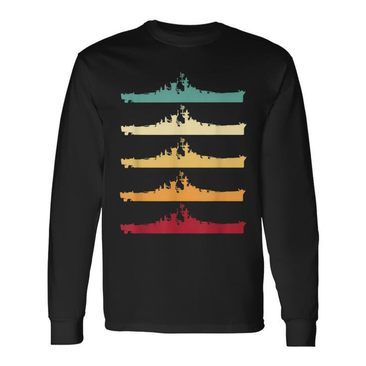 Vintage Uss Alaska Cb-1 Battleship Long Sleeve T-Shirt
