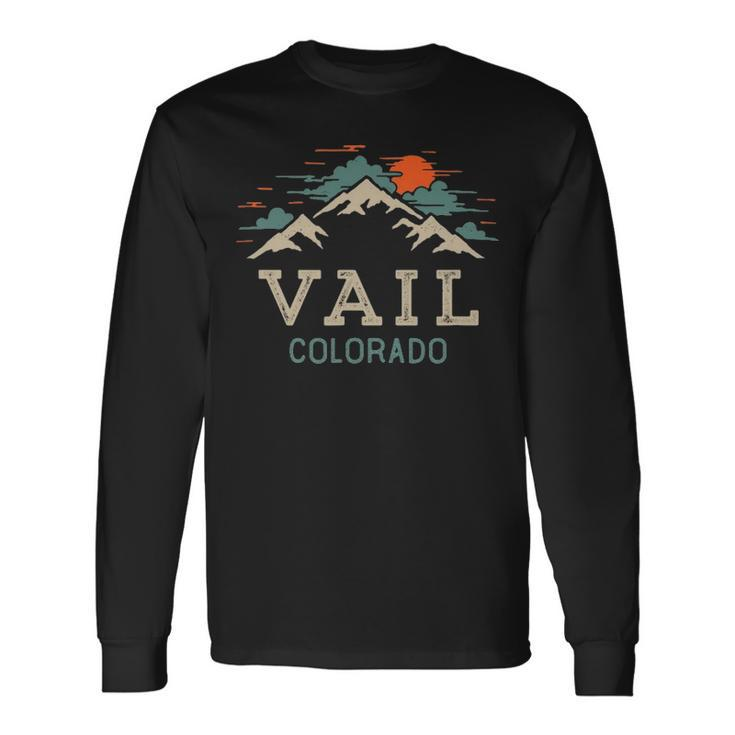 Vintage Vail Colorado Retro Mountain Long Sleeve T-Shirt