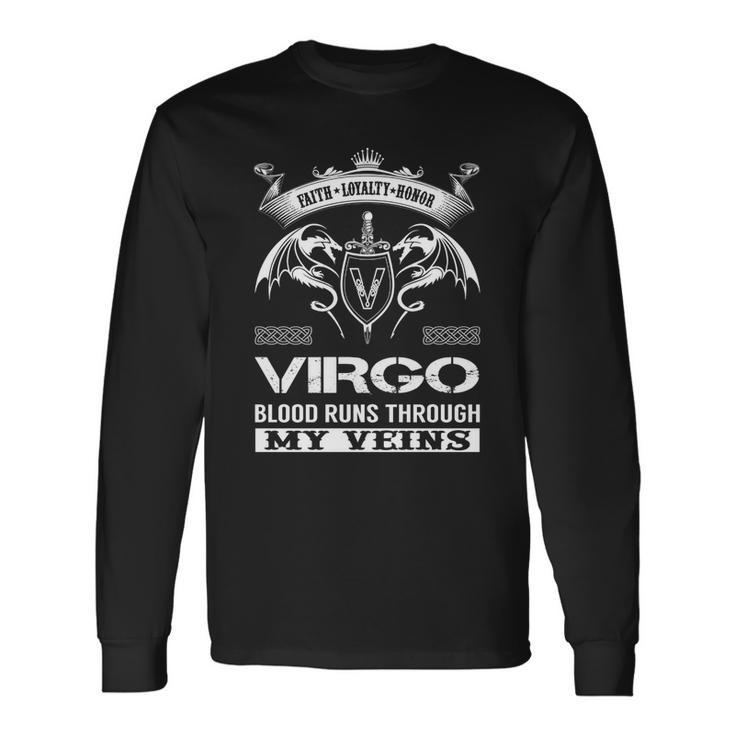 Virgo Blood Runs Through My Veins V2 Long Sleeve T-Shirt