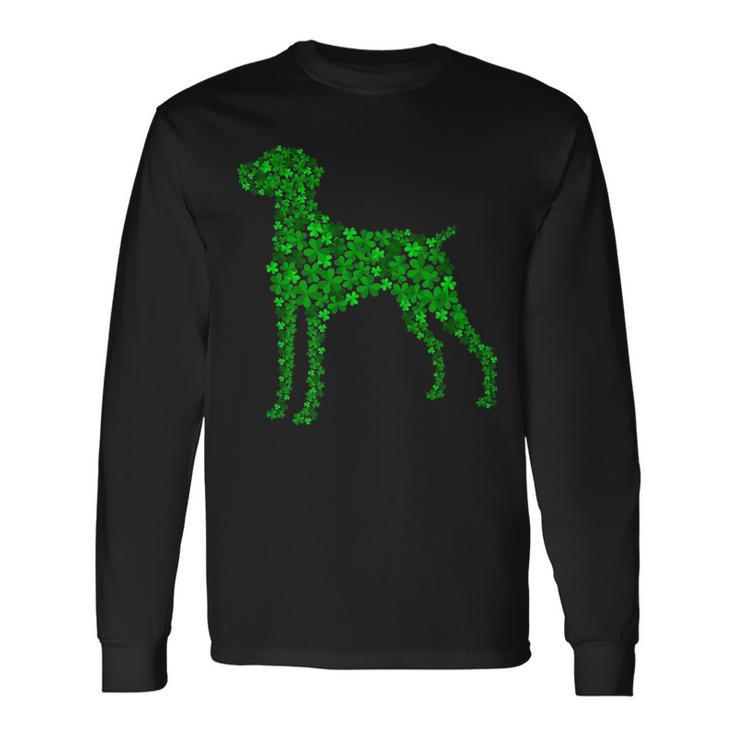 Vizsla Dog Shamrock Leaf St Patrick Day Long Sleeve T-Shirt