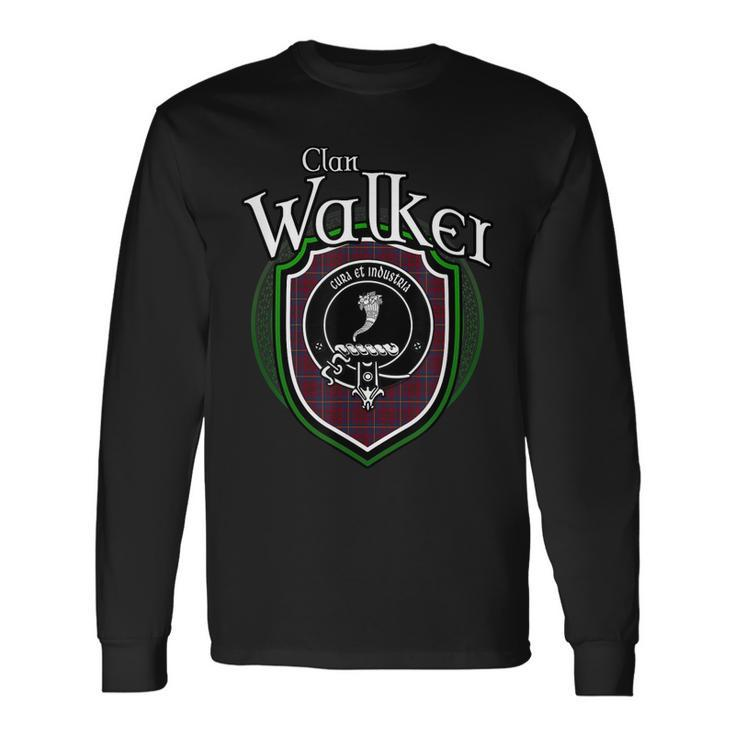 Walker Clan Crest Scottish Clan Walker Badge Long Sleeve T-Shirt