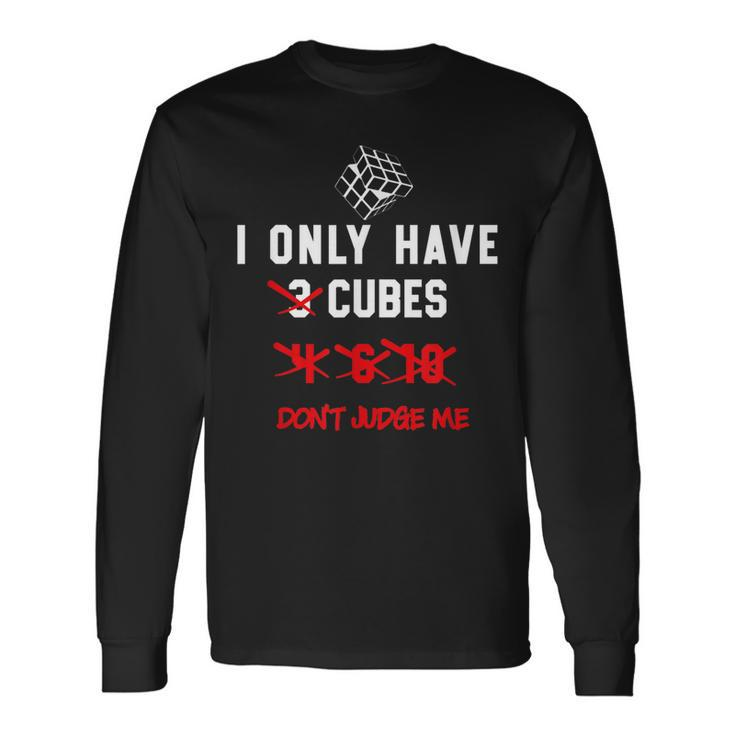 I Only Want Puzzle Cube Speed Cubing Youth Math Long Sleeve T-Shirt T-Shirt