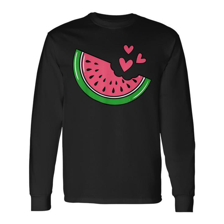 Watermelon Slice Melon Summer Vacation Season Fruit Lovers Long Sleeve T-Shirt T-Shirt