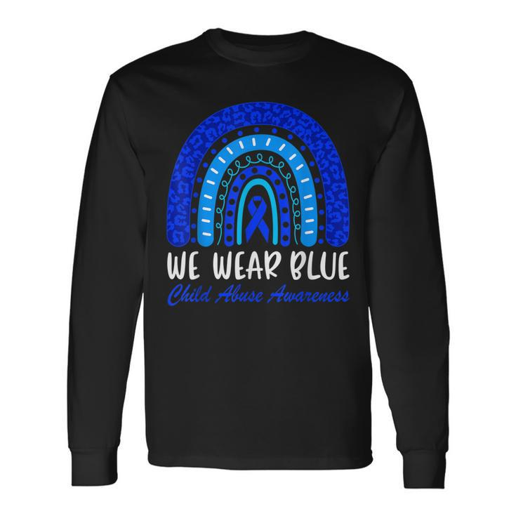 Wear Blue Stop Child Abuse Child Abuse Prevention Awareness Long Sleeve T-Shirt T-Shirt