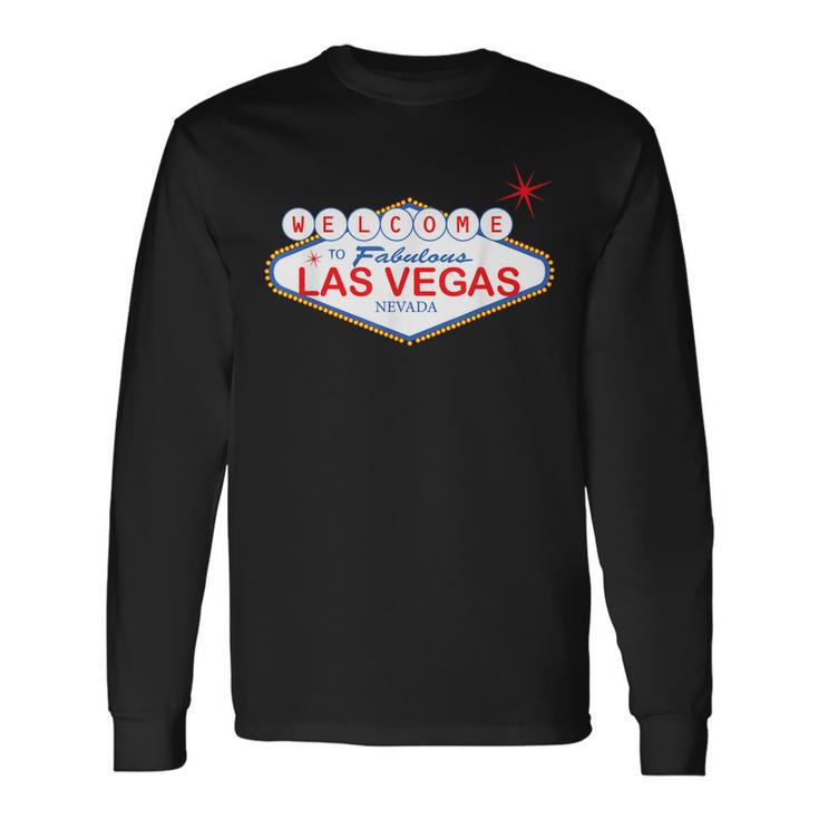 Welcome To Las Vegas Novelty Souvenir Sign Vacation Long Sleeve T-Shirt T-Shirt
